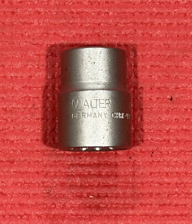 C Walter Germany NR. 1410 SAE 13/16” Shallow Socket 1/2” Drive 12 Point DIN3124