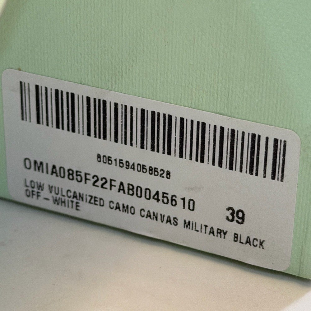 Off-White Vulcanized Military Black Camo Canvas Sneakers
