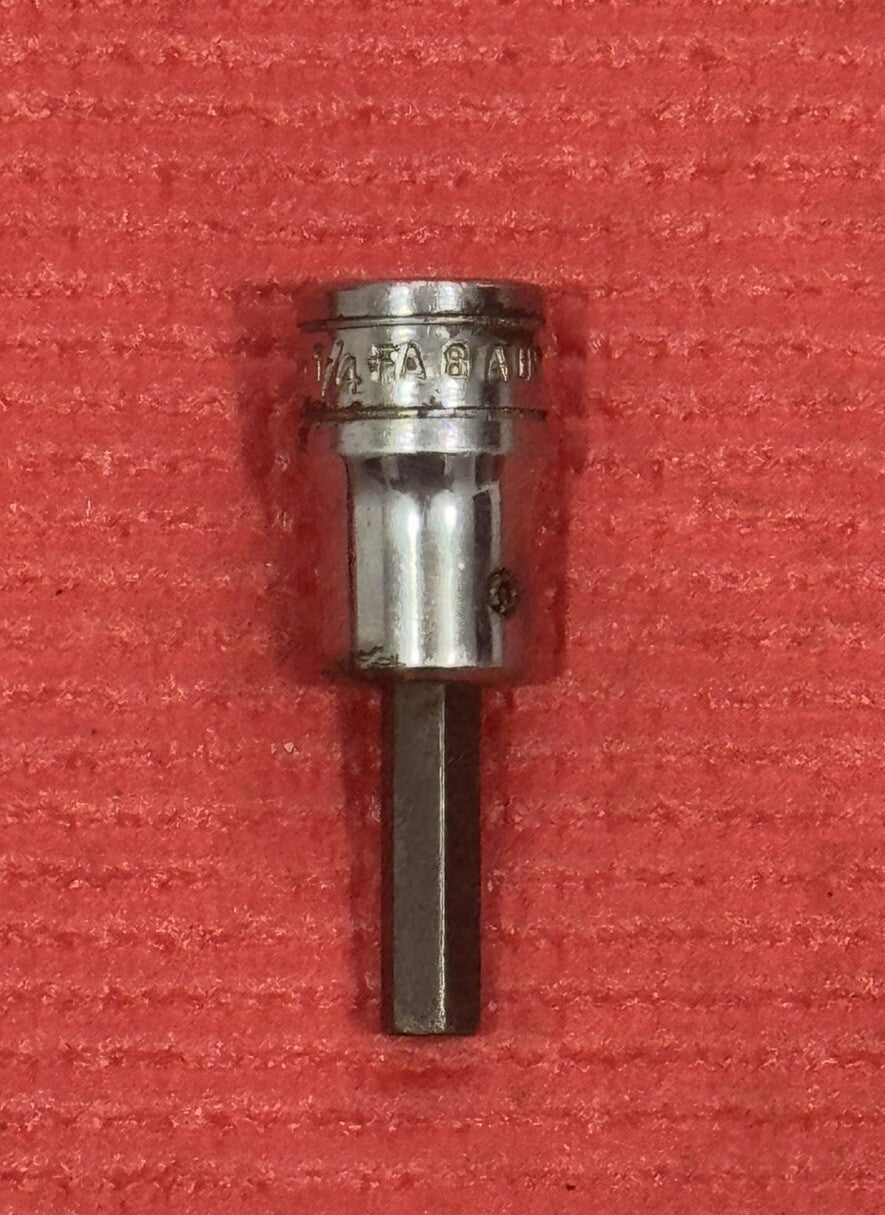 Snap On Tools FA8A USA 3/8" Drive 1/4" SAE Hex Bit Chrome Socket Made In USA