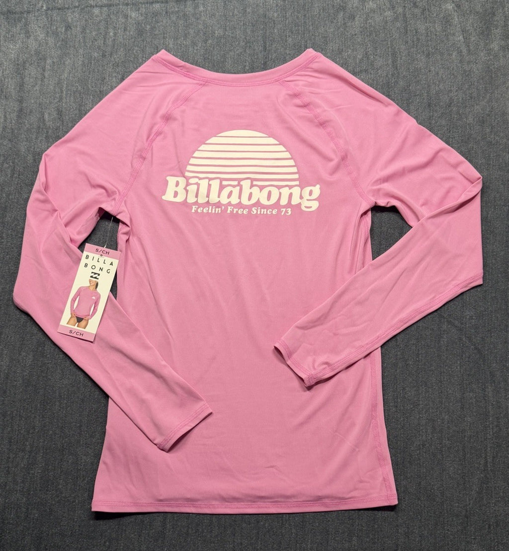 BillaBong Women's UV Tee long sleeve Sun Shirt Pink NEW | CHOOSE YOUR SIZE!