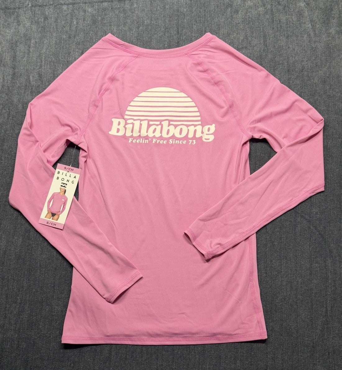 BillaBong Women's UV Tee long sleeve Sun Shirt Pink NEW | CHOOSE YOUR SIZE!