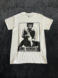 NWOT Jimi Hendrix Graphic Print T-Shirt Unisex Small White Short Sleeve Classic