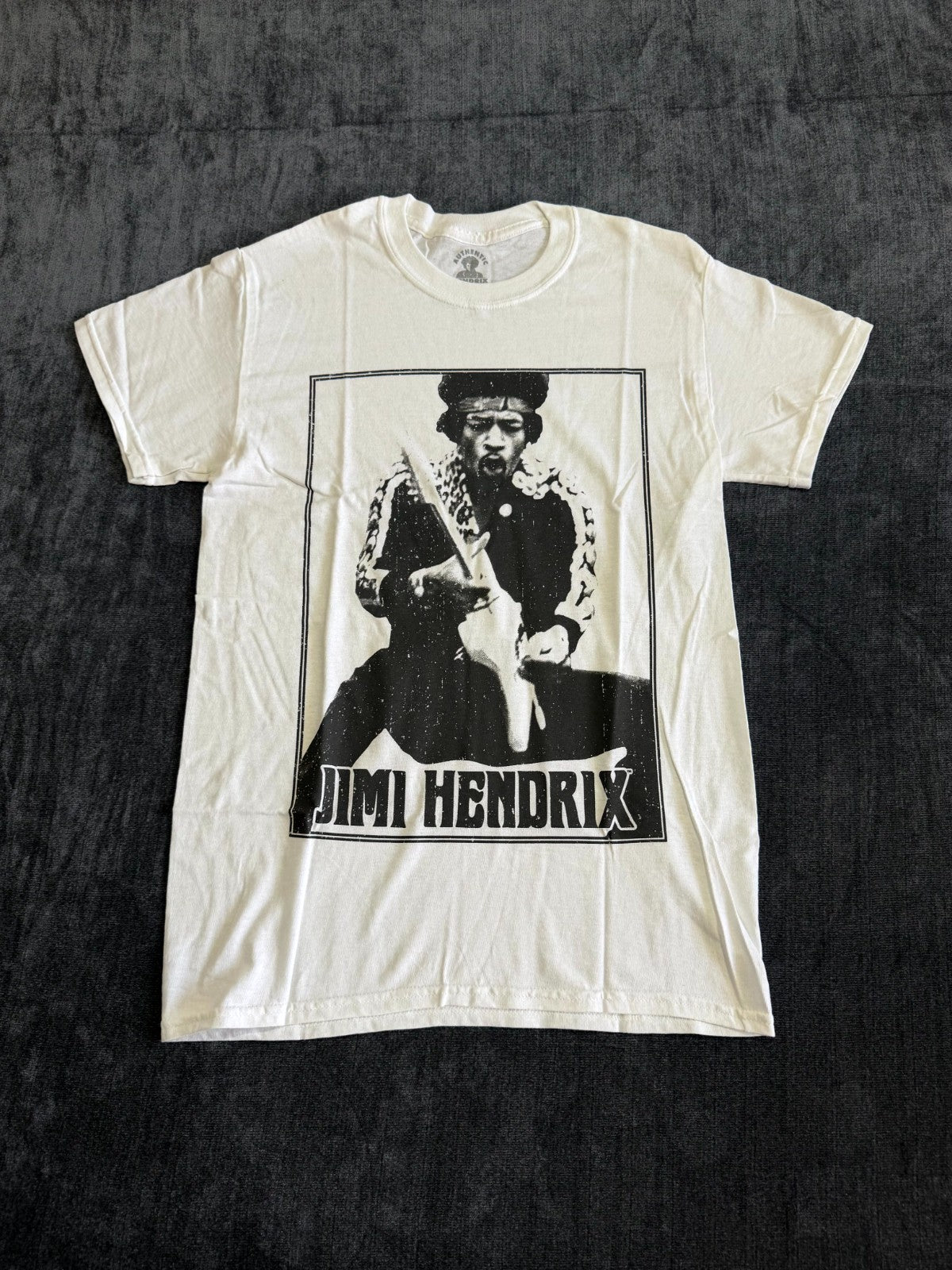 NWOT Jimi Hendrix Graphic Print T-Shirt Unisex Small White Short Sleeve Classic