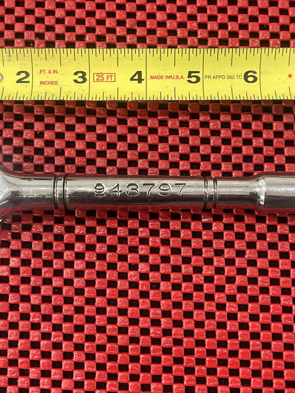 Craftsman Vintage Made in USA 1/2" Drive Thumb Wheel Ratchet 9-43797  10" Long