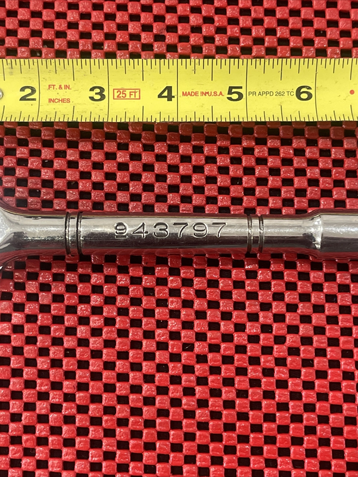Craftsman Vintage Made in USA 1/2" Drive Thumb Wheel Ratchet 9-43797  10" Long