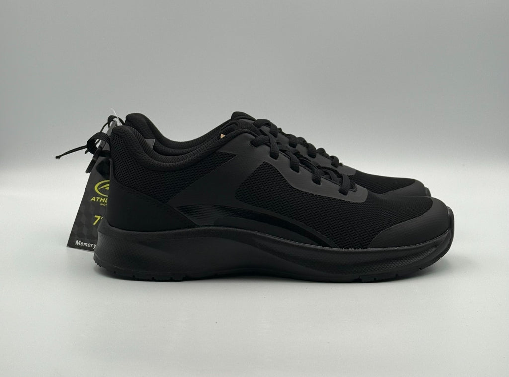 Athletic Works Sneakers Women's 7.5 Black Mesh Lace Up Low Top Running Shoes