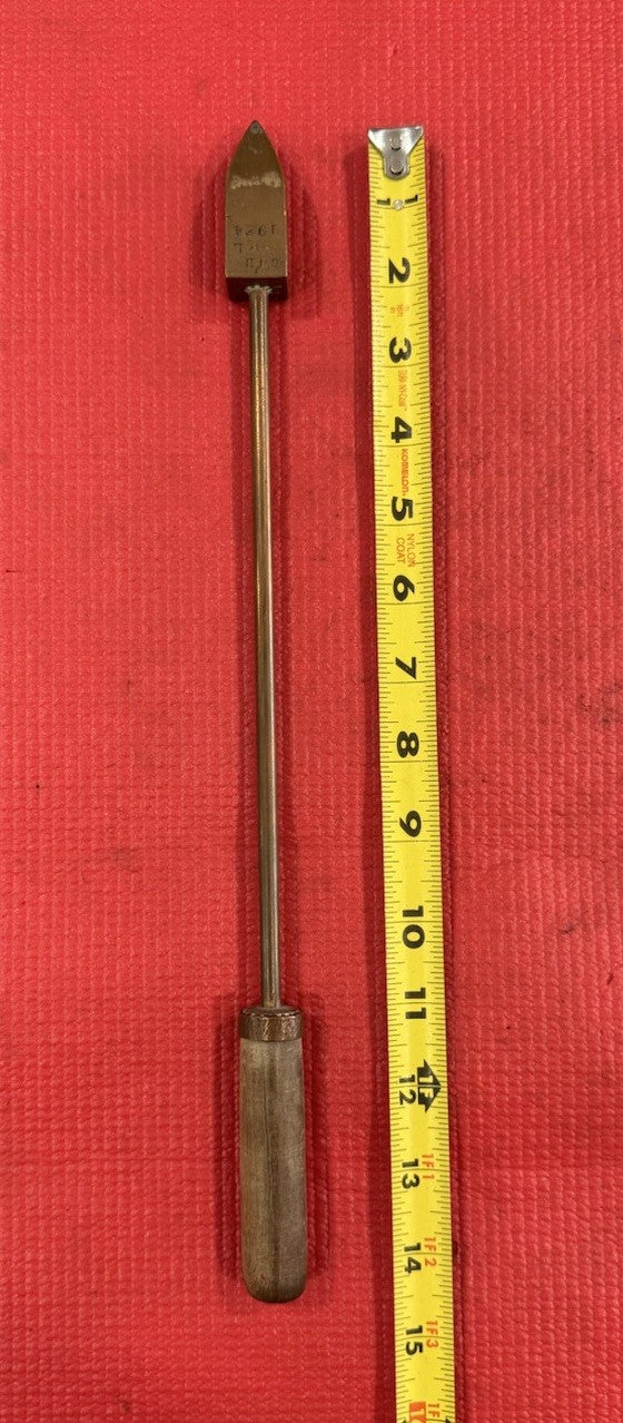 Antique Soldering Iron with Copper Head 14” Long Dated 1924 Over 100 Years Old