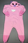 Lilo & Stitch Angel One Piece Cosplay Costume Fleece Hooded Pajamas Adult Pink