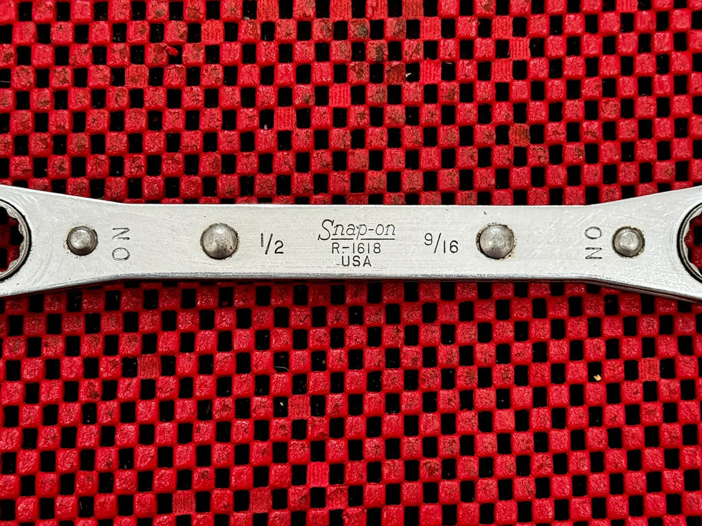 Snap-On Tools R1618 Double Box End Ratcheting Wrench 1/2” x 9/16” 12PT USA N6