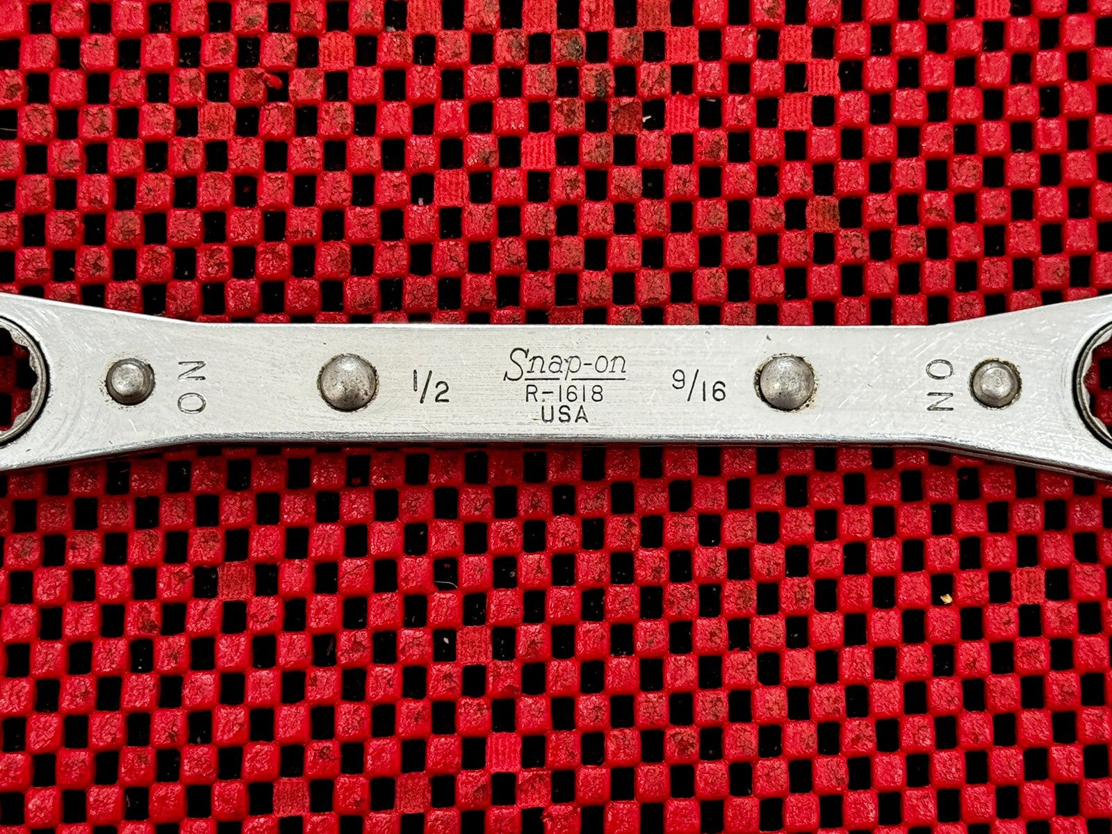 Snap-On Tools R1618 Double Box End Ratcheting Wrench 1/2” x 9/16” 12PT USA N6