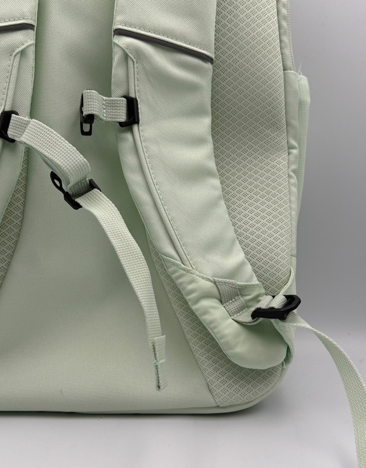 All In Motion Sporty 19" Backpack Mint Green Bungee Cord Laptop School Book bag