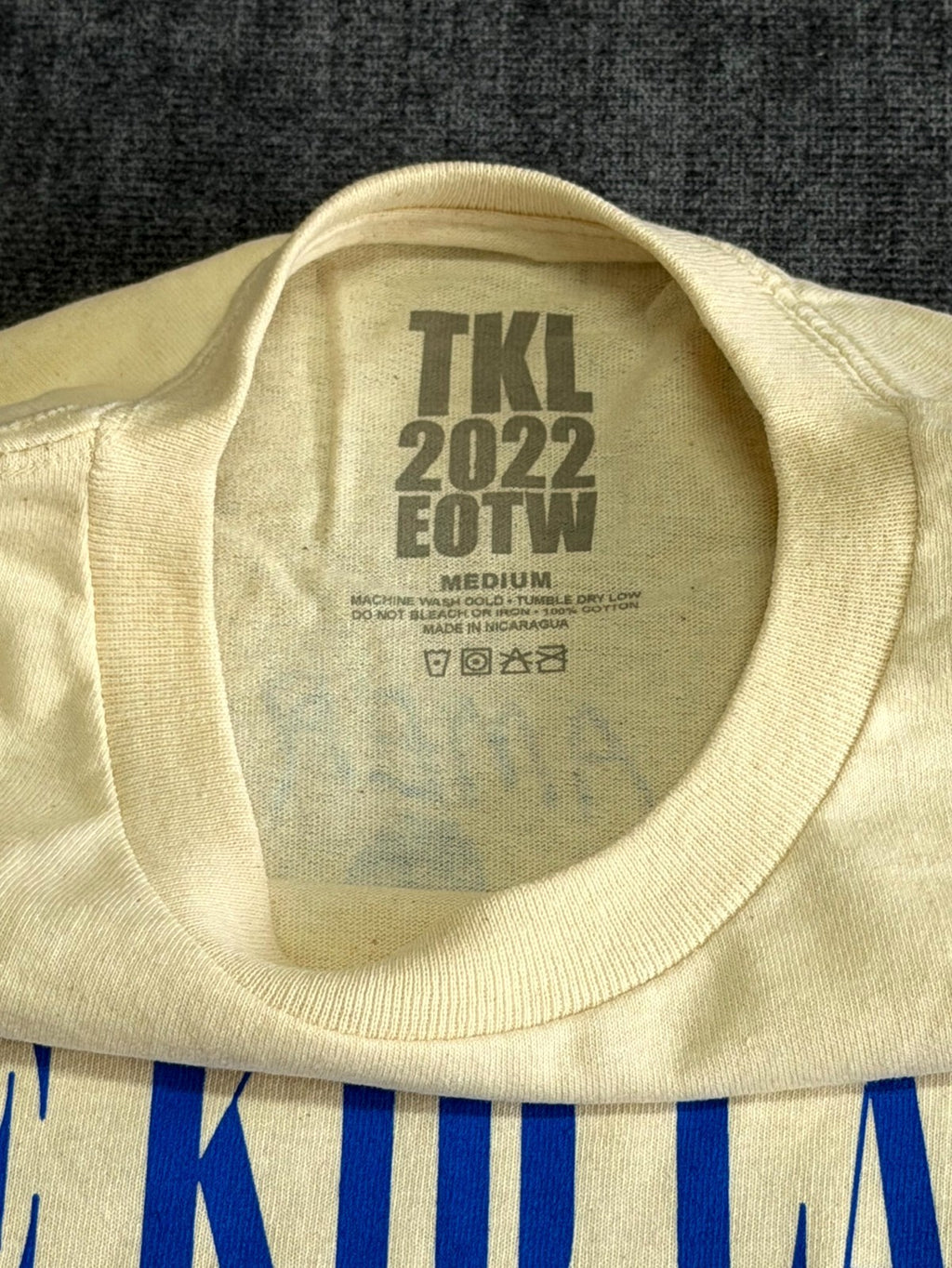 NWOT TKL 2022 EOWT Sketch T-Shirt Unisex Medium Ivory Graphic Print Short Sleeve