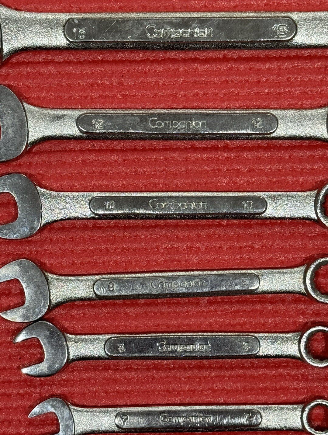 Vintage Companion 12 pc SET Combination Wrenches MATRIC & SAE NICE