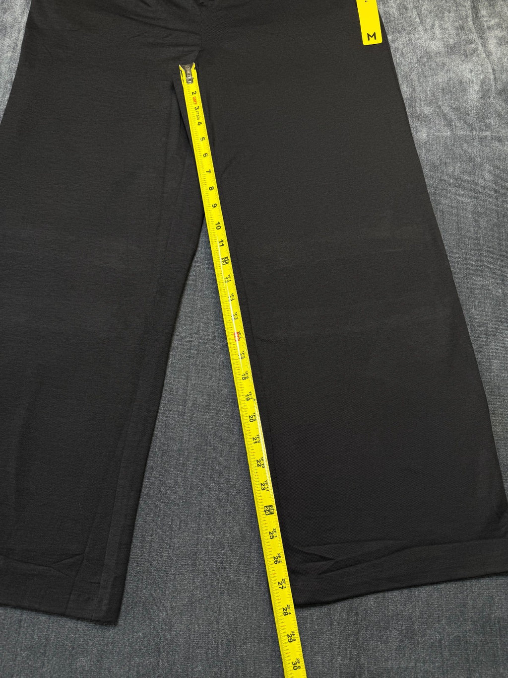 NWT Member's Mark Wide Leg Trouser Women Medium Black Slash Pockets Casual Wear
