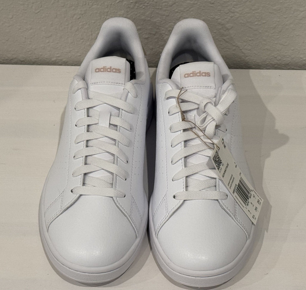NEW Adidas Advantage White Wonder Quartz Women's Size 9.5 CLOUD-FOAM INSERTS NWB