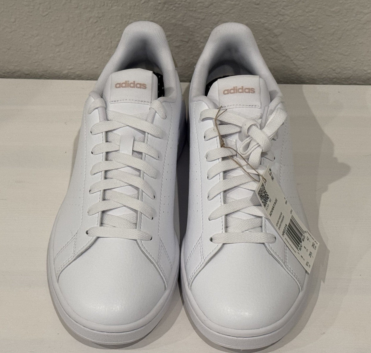 NEW Adidas Advantage White Wonder Quartz Women's Size 9.5 CLOUD-FOAM INSERTS NWB