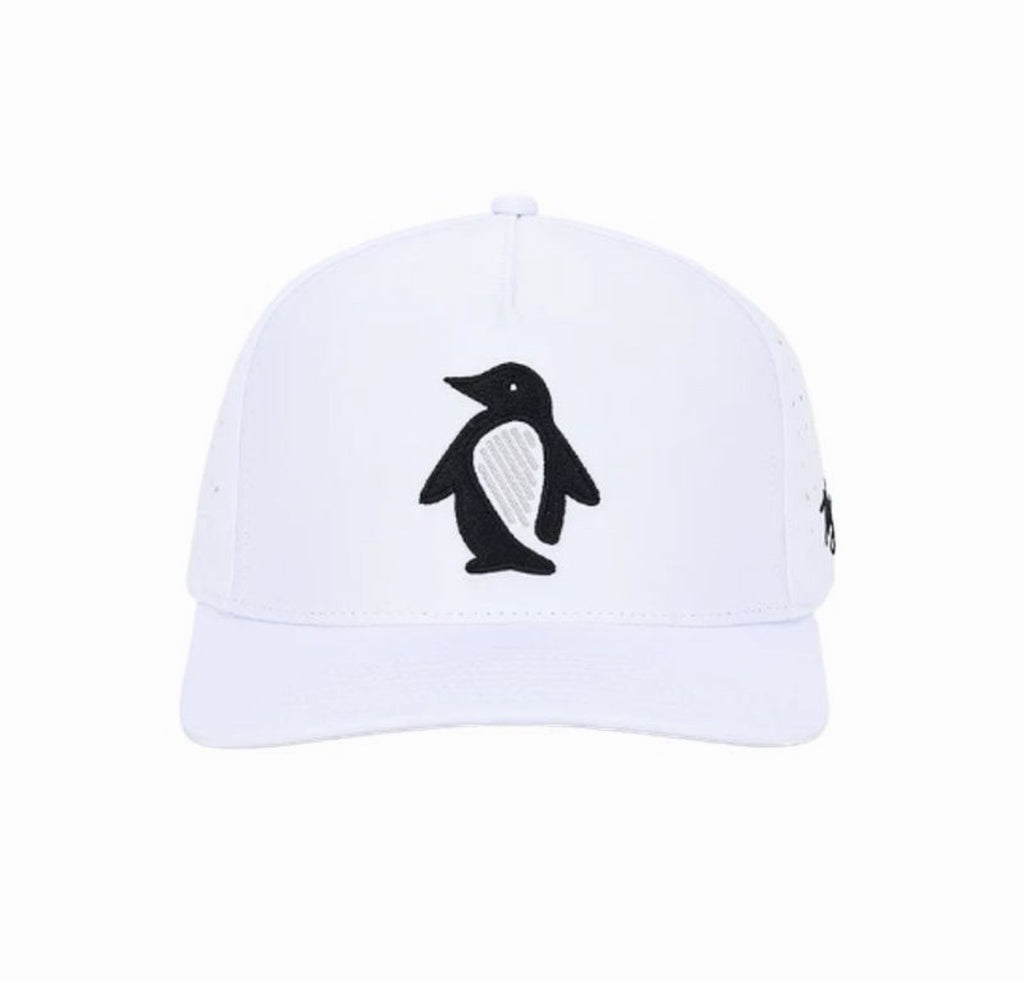 NWT Waggle Penguin Golf Hat White Adjustable Performance Snapback Baseball Cap