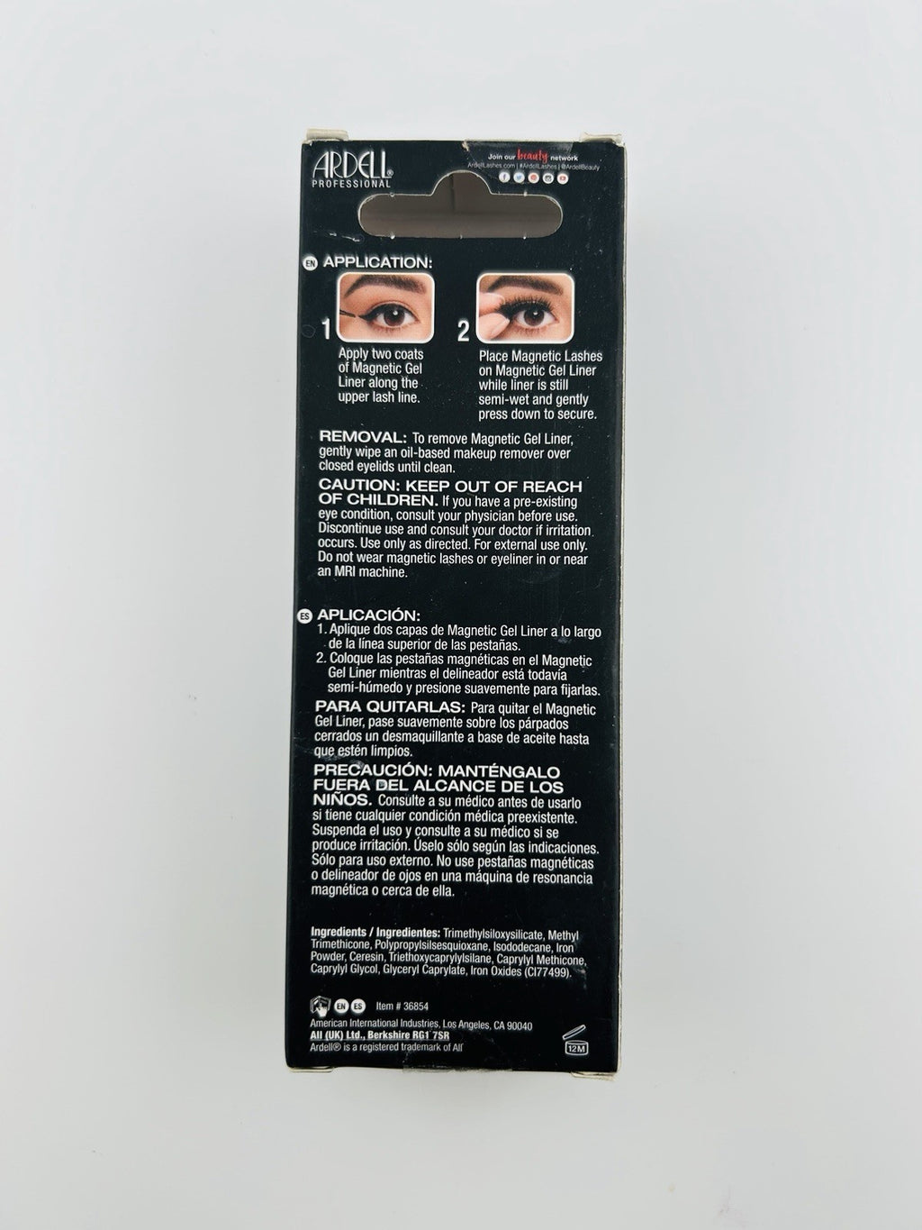 Ardell Professional Magnetic Gel Liquid Liner Black No Adhesive NEW