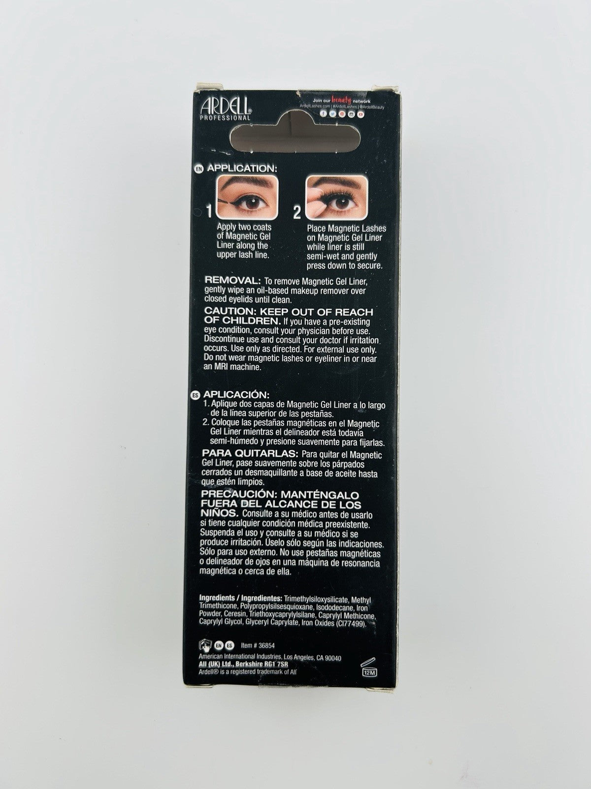 Ardell Professional Magnetic Gel Liquid Liner Black No Adhesive NEW