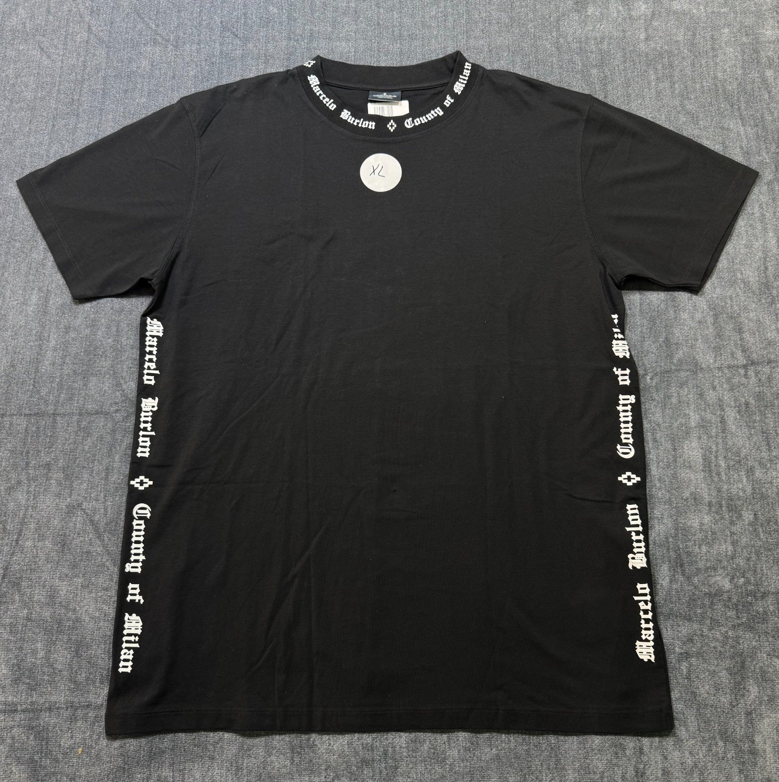 Marcelo Burlon County of Milan T-Shirt Men's XL Black Short Sleeve Crew Neck
