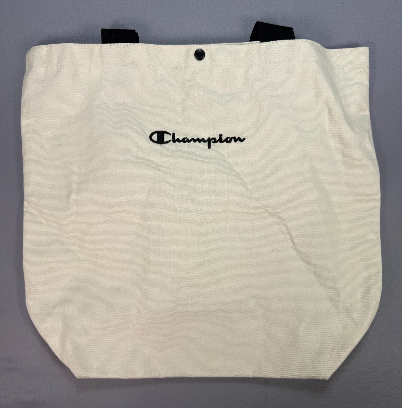 NWT Champion Logo Tote Shoulder Bag Women's White Purse Gym Travel Zip Pocket