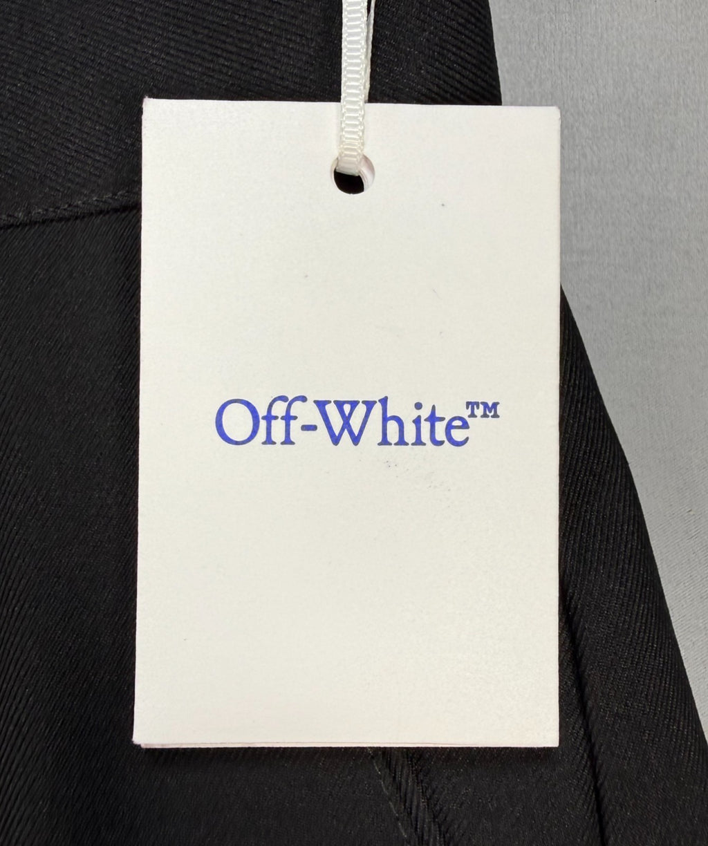 NWT Off-White OW Embroidered Drill Cargo Pants Men's 46 Black Pockets Workwear