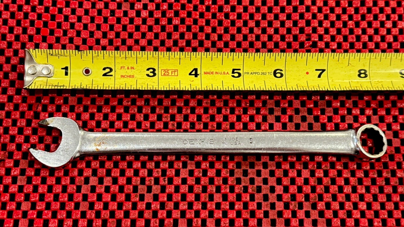 SNAP ON TOOLS OEX-18 9/16" SAE 12PT COMBINATION WRENCH MADE IN USA N2