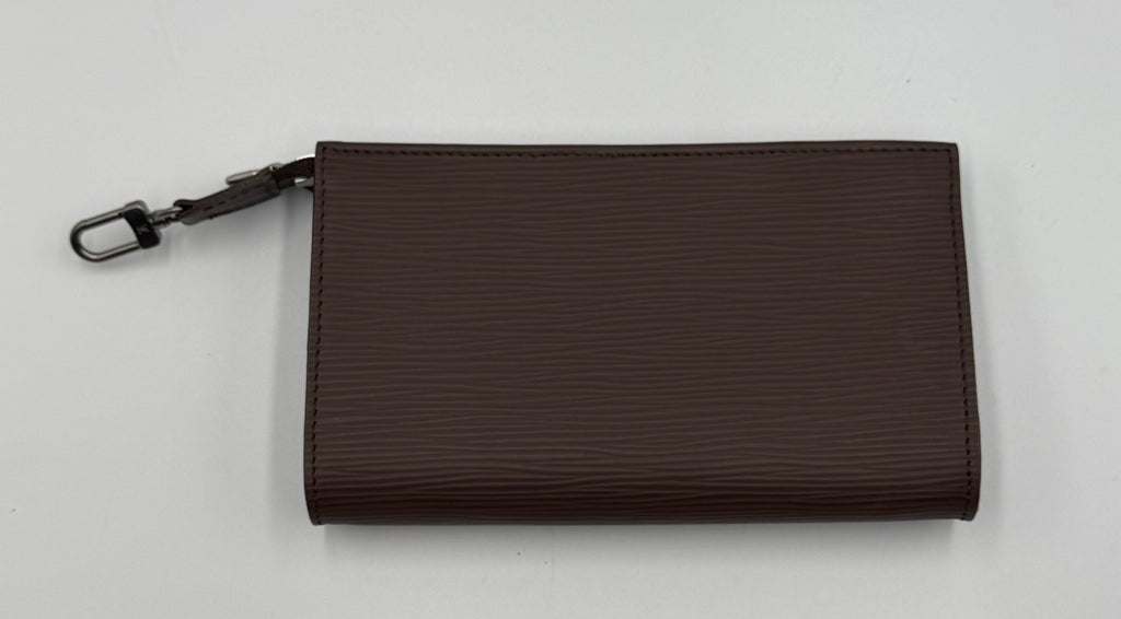 Authentic Louis Vuitton Brown Epi Leather Pochette Accessoires Bag Women's