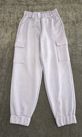 Express Cargo Joggers Women's Small Light Gray Elastic Waist Pull-On Classic