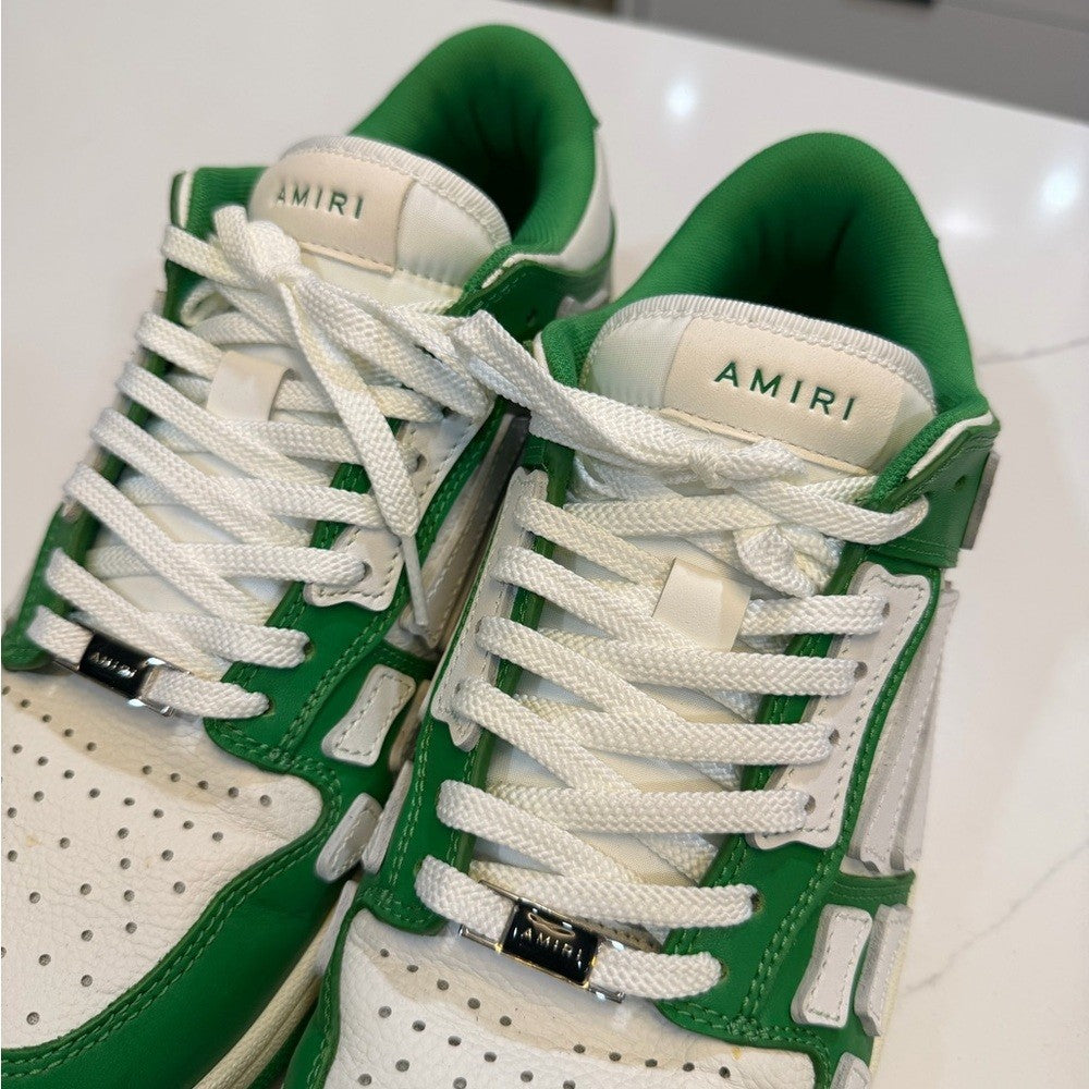 AMIRI skeleton low Green and White Sneakers 10