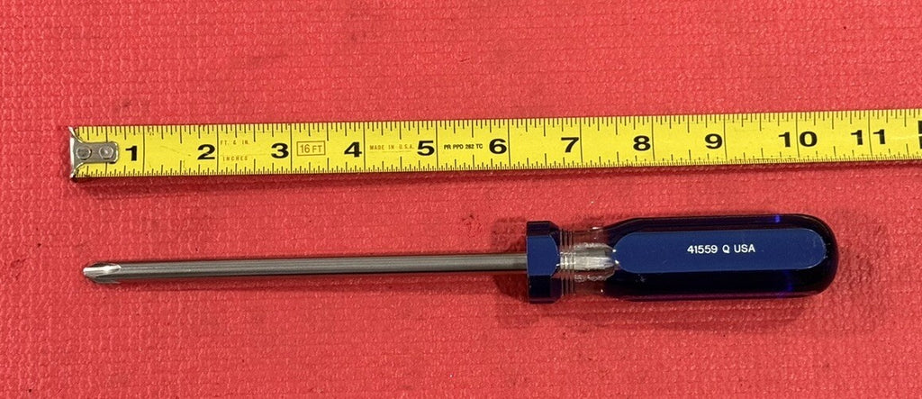 Vintage Craftsman 41559 Q Stainless Steel NEW RARE Philips Blue Screwdriver USA