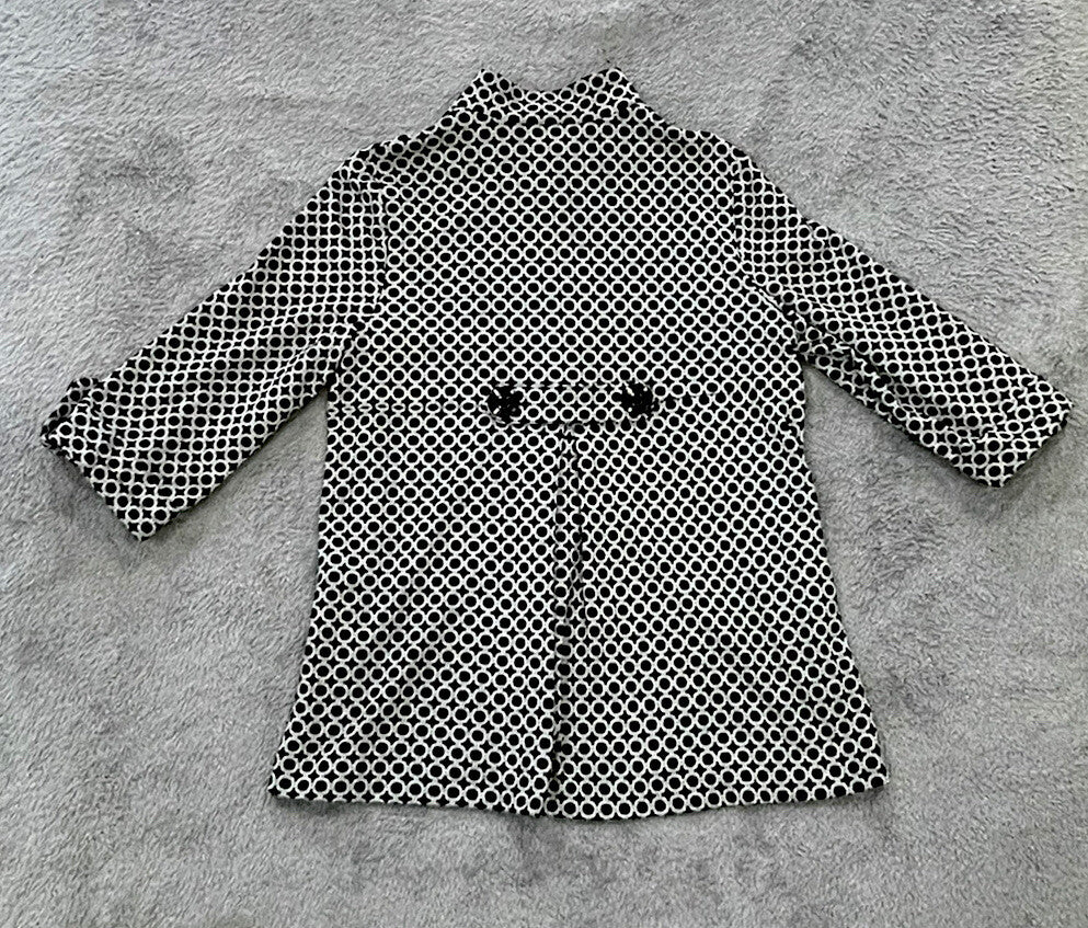 REQ WOMENS SIZE LARGE BLACK & WHITE SWEATER BLAZER/CARDIGAN G5