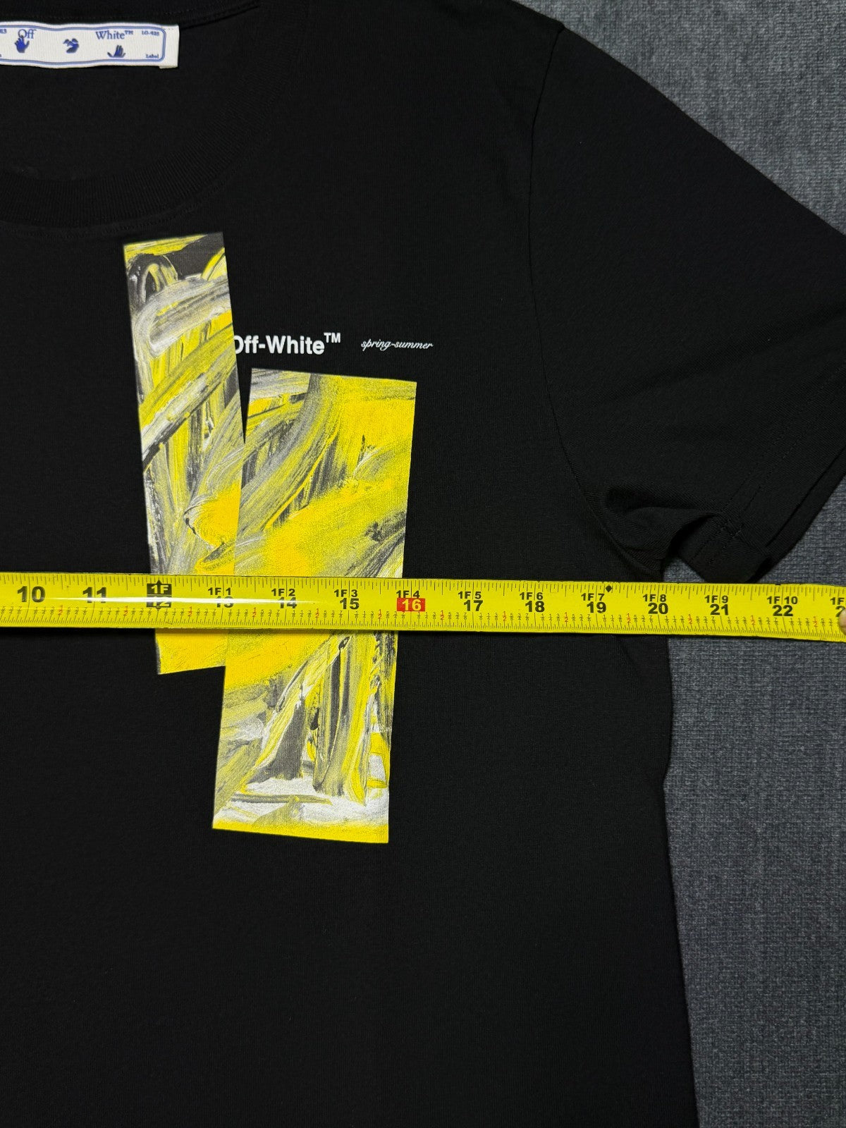 NWT Off-White Graphic T-Shirt Men's XL Black Short Sleeve Crew Neck 100% Cotton