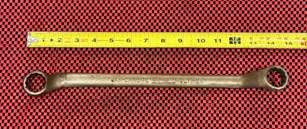 Vtg Multihex Herbrand 3733C 1/2 9/16 boxed end Off Set wrench 1" x 15/16" USA N5