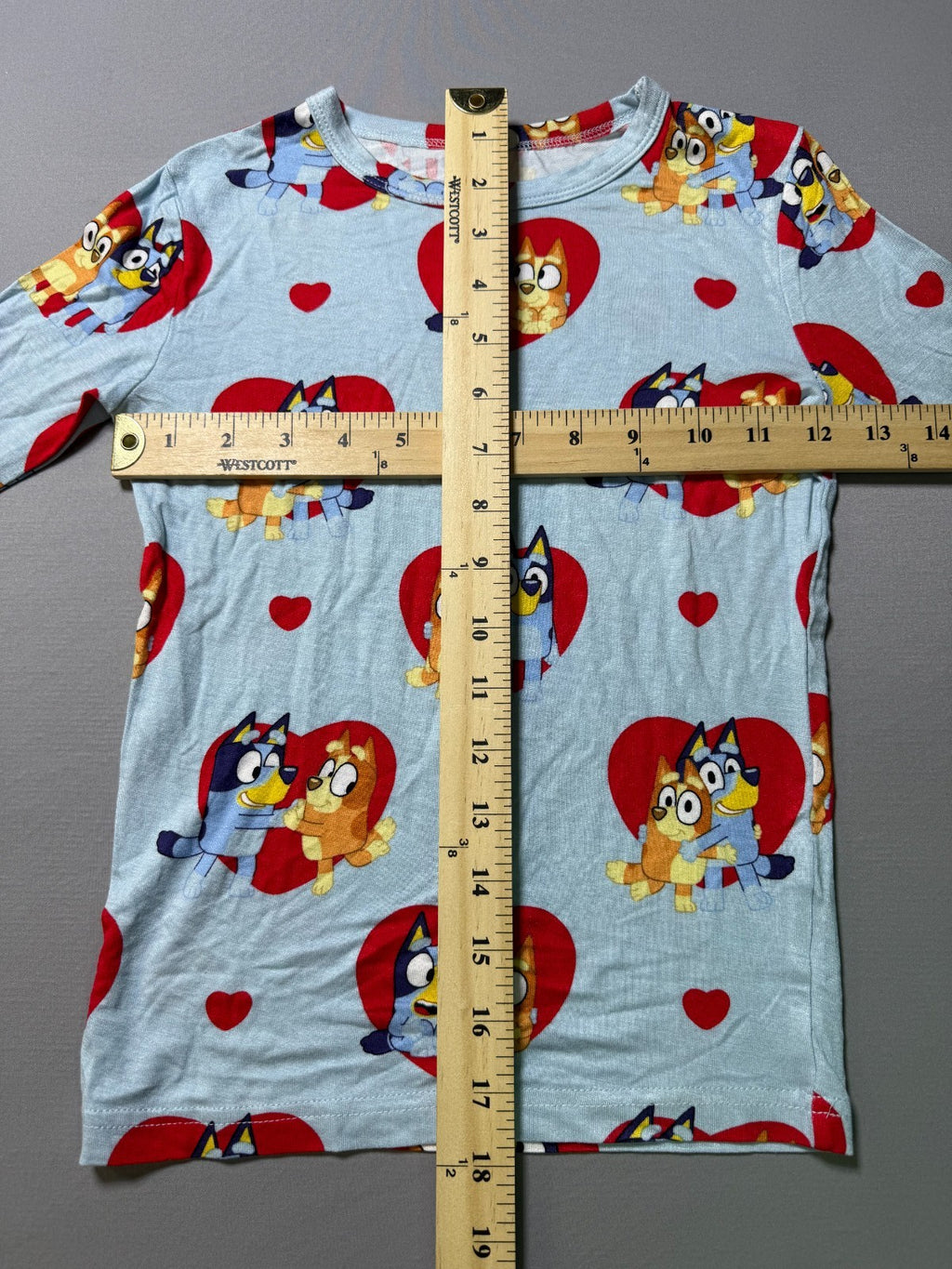 Bluey Character Valentine's Day 2-Piece Pajama Set Unisex Toddler 8 Multicolor