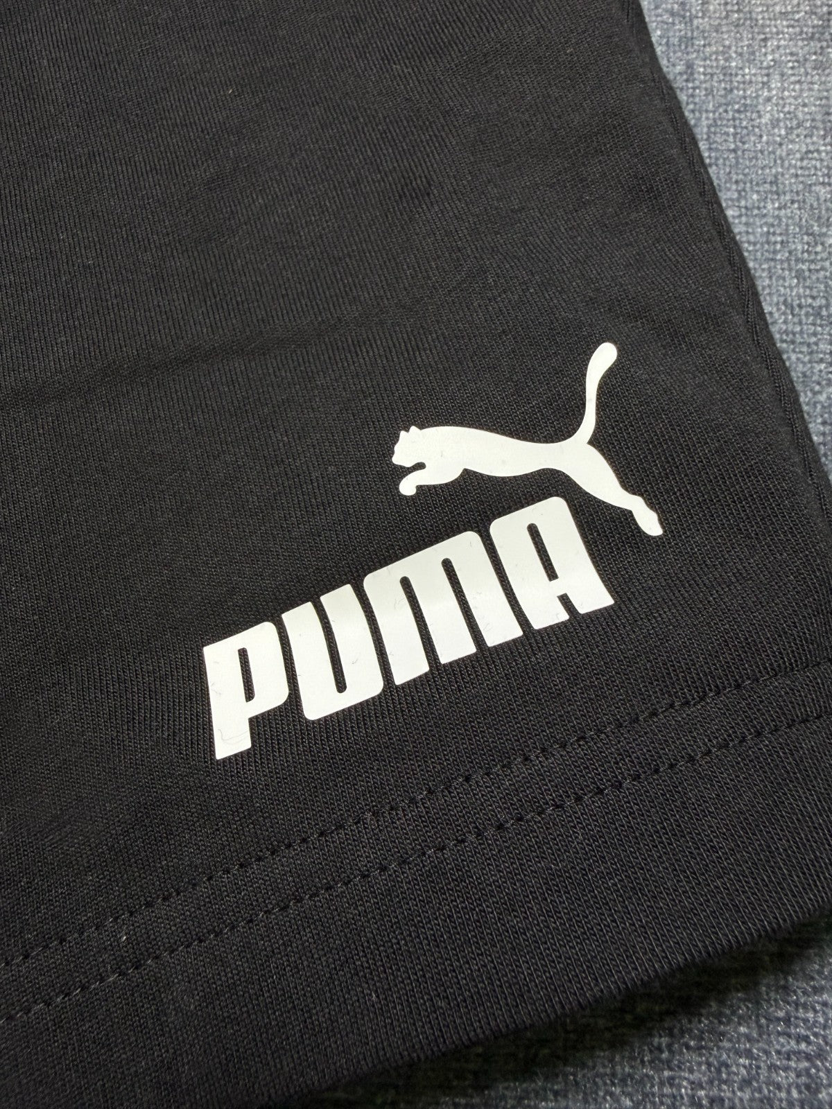 NWT PUMA Essential Jersey Shorts Men’s Large Black Elastic Waist Lightweight