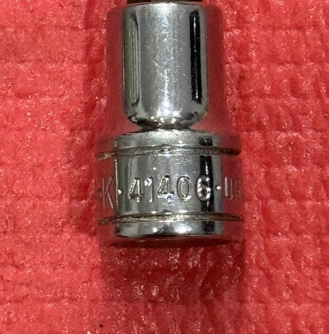 Vintage SK Tools 41406, Metric 7MM 3/8" Drive Hex Bit Socket Made in USA