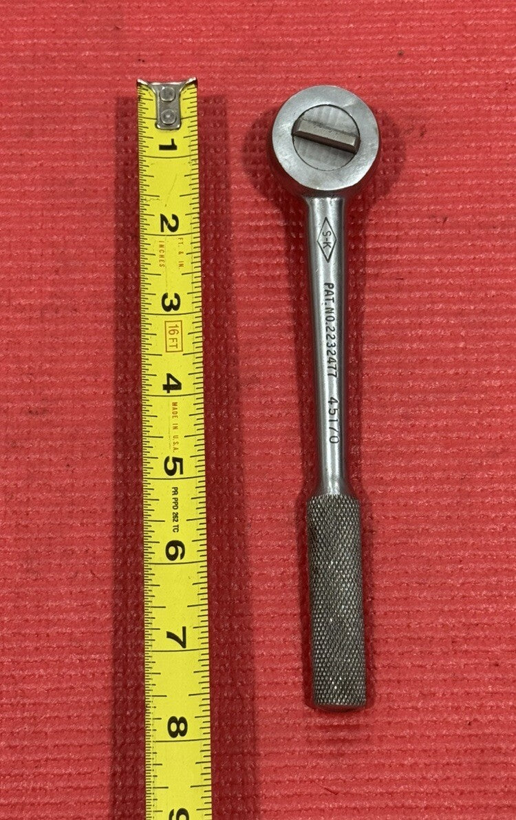 SK Tools 45170 3/8'' Drive Knurled Handle Ratchet Diamond Logo USA