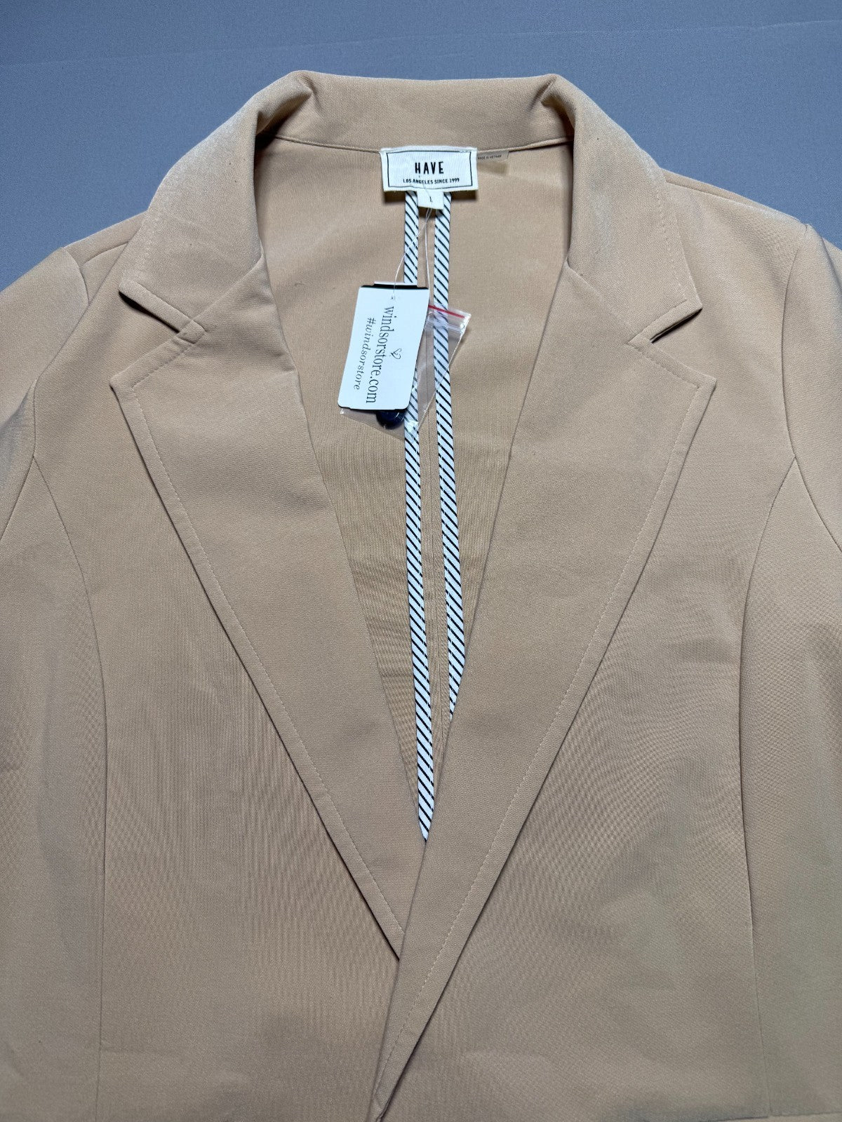 NWT Have Trench Coat Women's Large Beige Oversized Rolled Sleeve Casual Outdoor