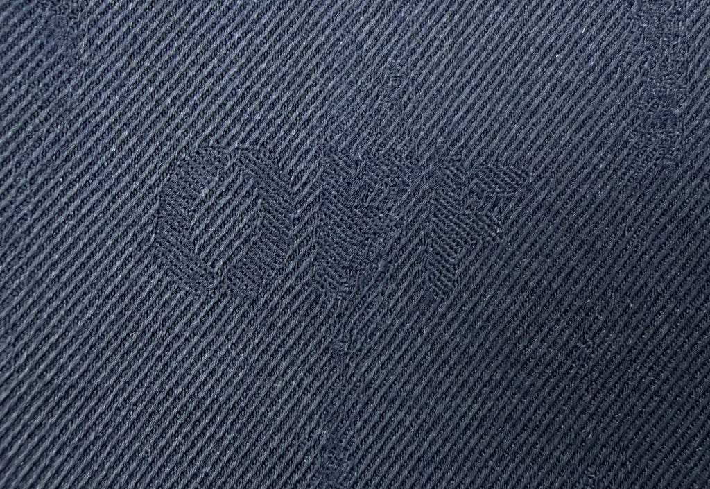 Off-white Shibori Jacquard Slim Double Breasted Jacket Men's 50 Navy Blue Casual