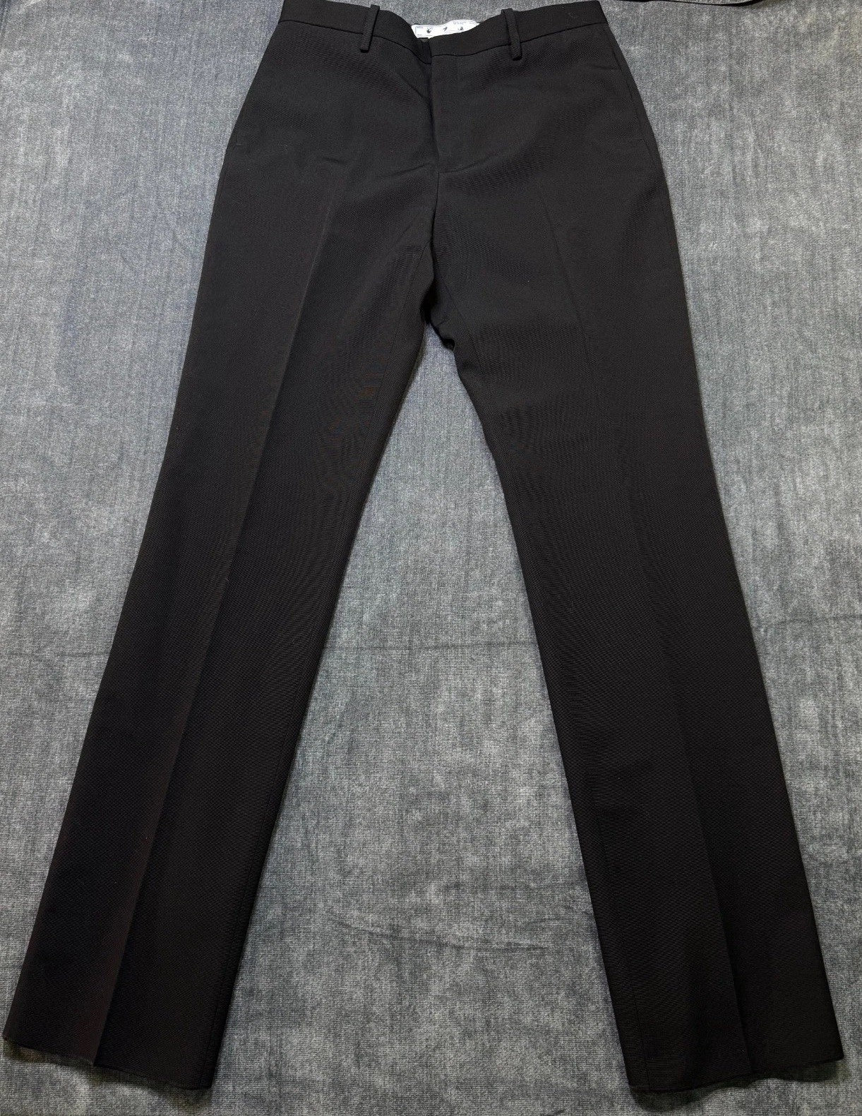 NEW Off-White Seasonal Pants Black Buckle Dry Wool Slim Men's Size 52   $1317.00