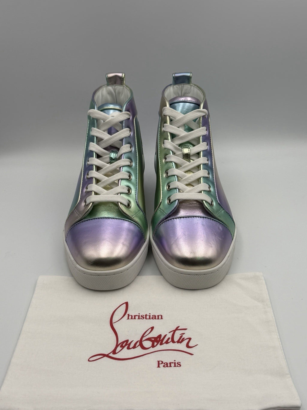Christian Louboutin Fun Louis Flat Nappa Leather High Sneakers Size 40 EU | 9 US