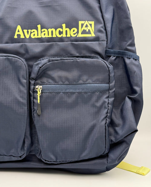 Avalanche Outdoor Supply Co Backpack Black Yellow Hiking Travel School Rucksack
