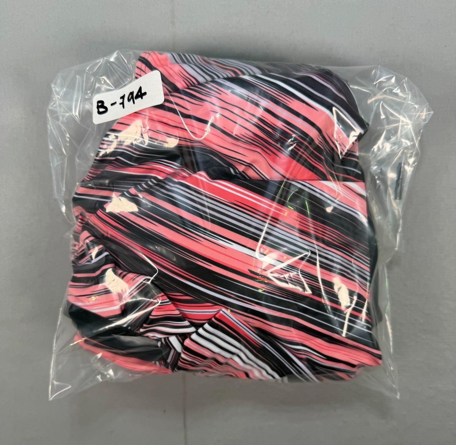 NWT Yonique Blouson Two Piece Tankini Bathing Suit Women's Large Pink Striped