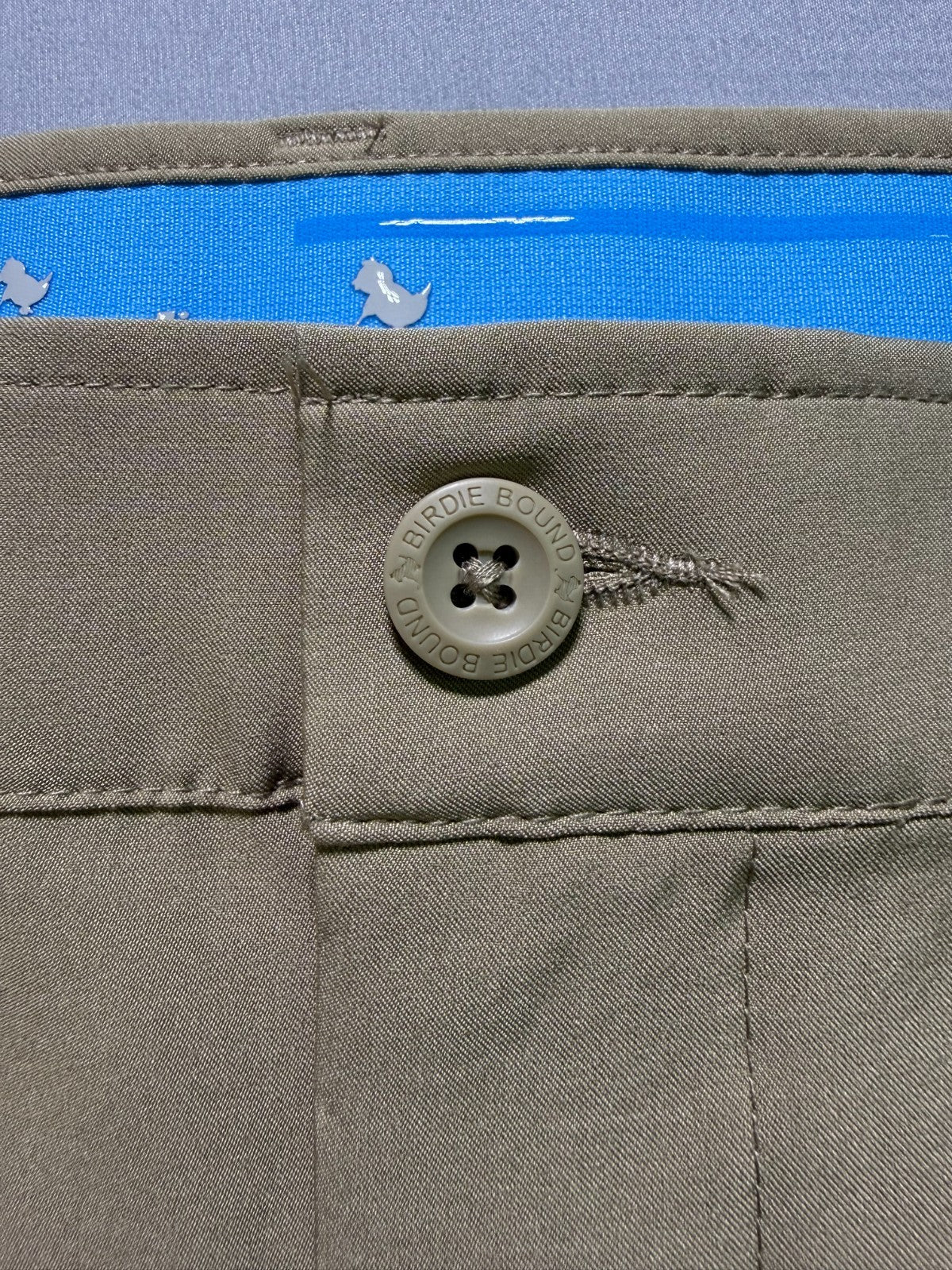 Birdie Bound Regular Fit Golf Pants Men's 40x30 Beige Straight Leg Performance