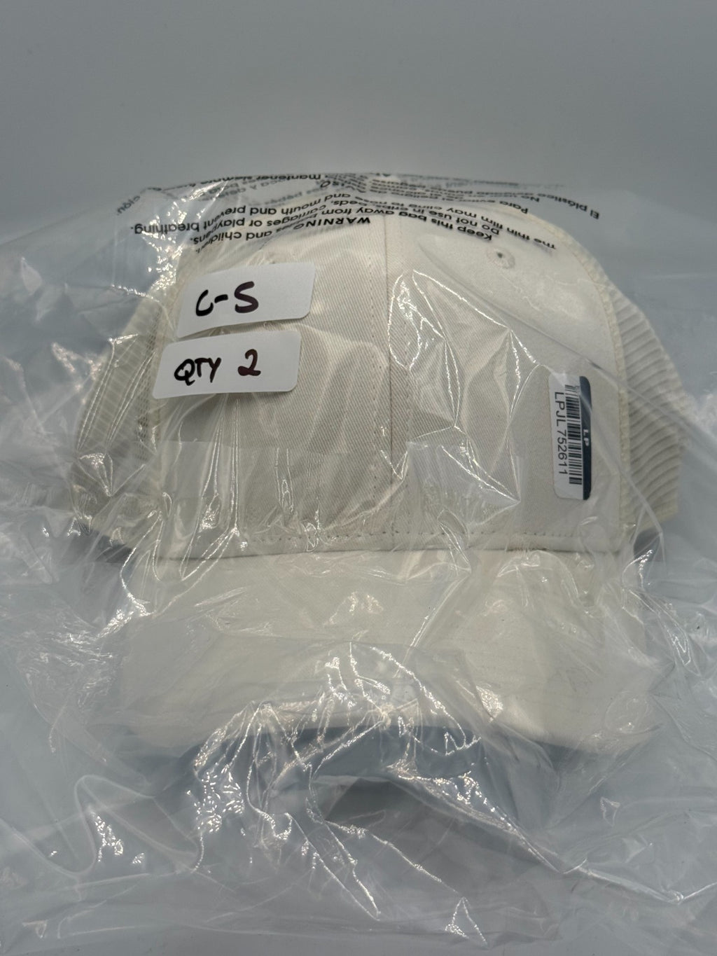 Pro Player Blank Plain Trucker Hat Unisex Off White Mesh Adjustable Snapback Cap
