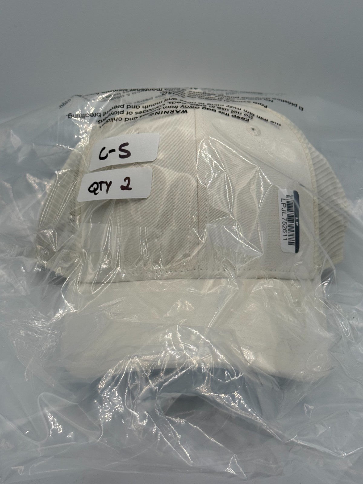 Pro Player Blank Plain Trucker Hat Unisex Off White Mesh Adjustable Snapback Cap