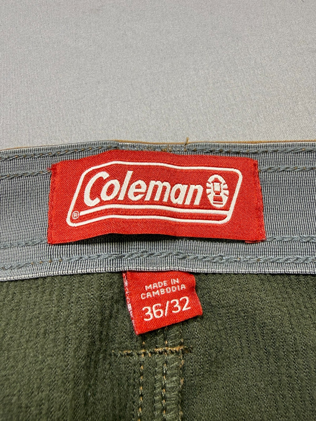 Coleman Work Pants Men's 36X32 Brown Fleece Lined Straight Leg Pockets Pull-On