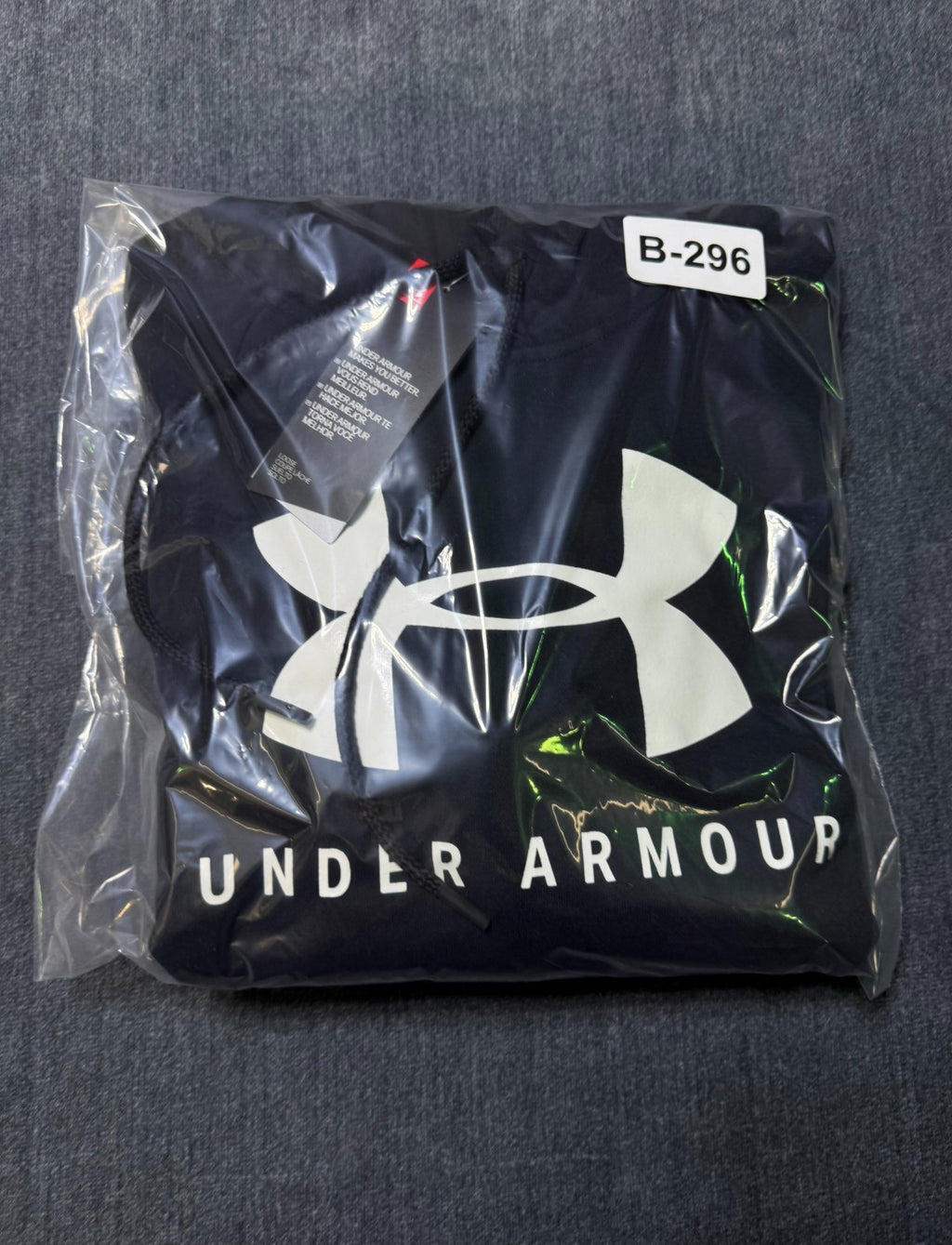 NWT Under Armour Rival Fleece Big Logo Hoodie Women’s Medium Black Pullover Y2K
