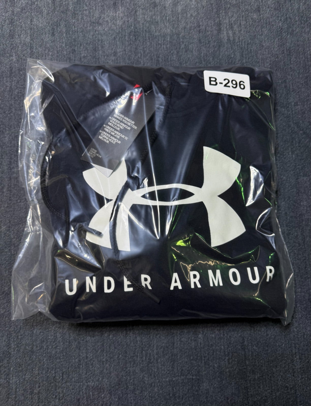 NWT Under Armour Rival Fleece Big Logo Hoodie Women’s Medium Black Pullover Y2K